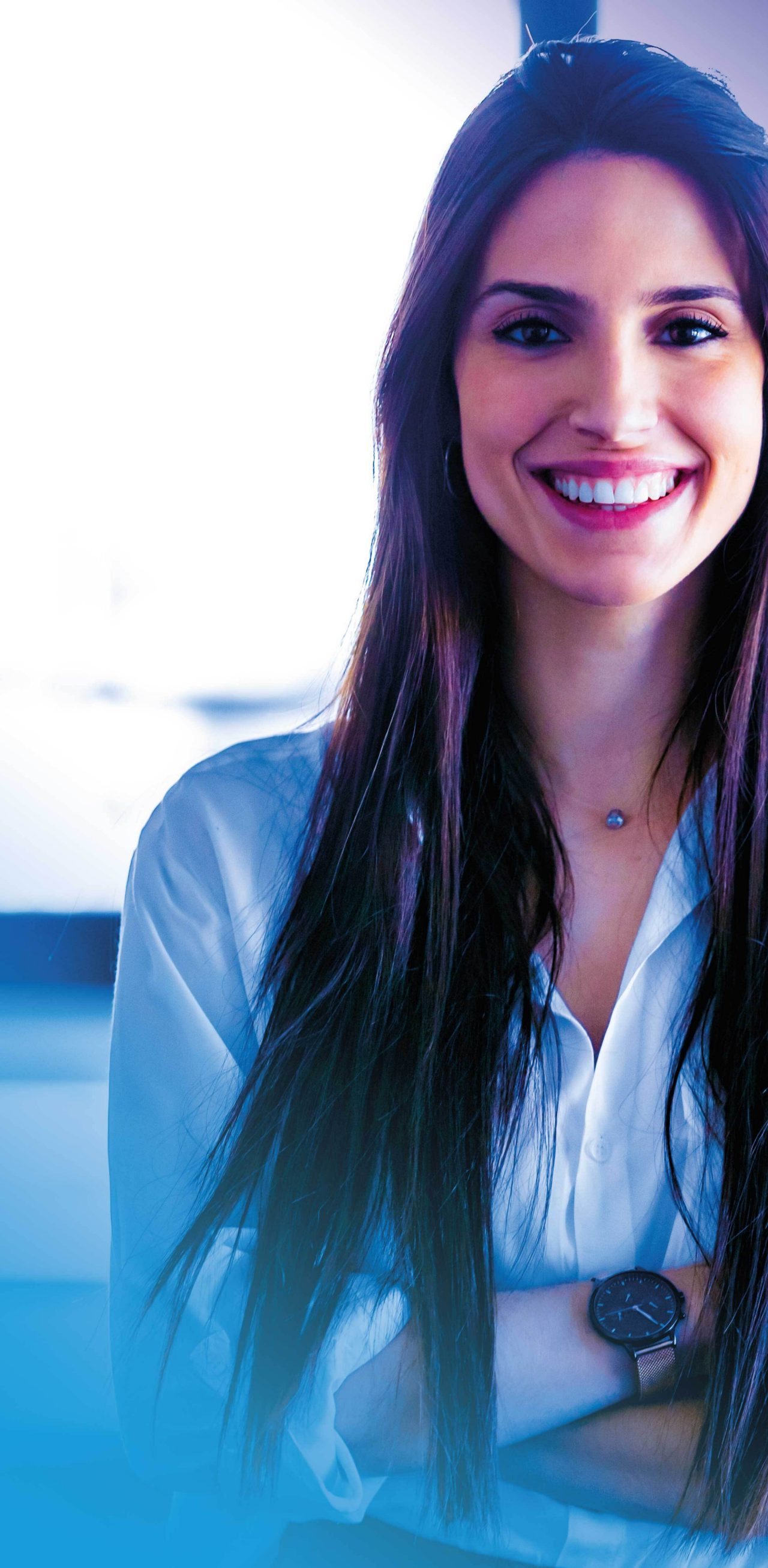 Woman smiling