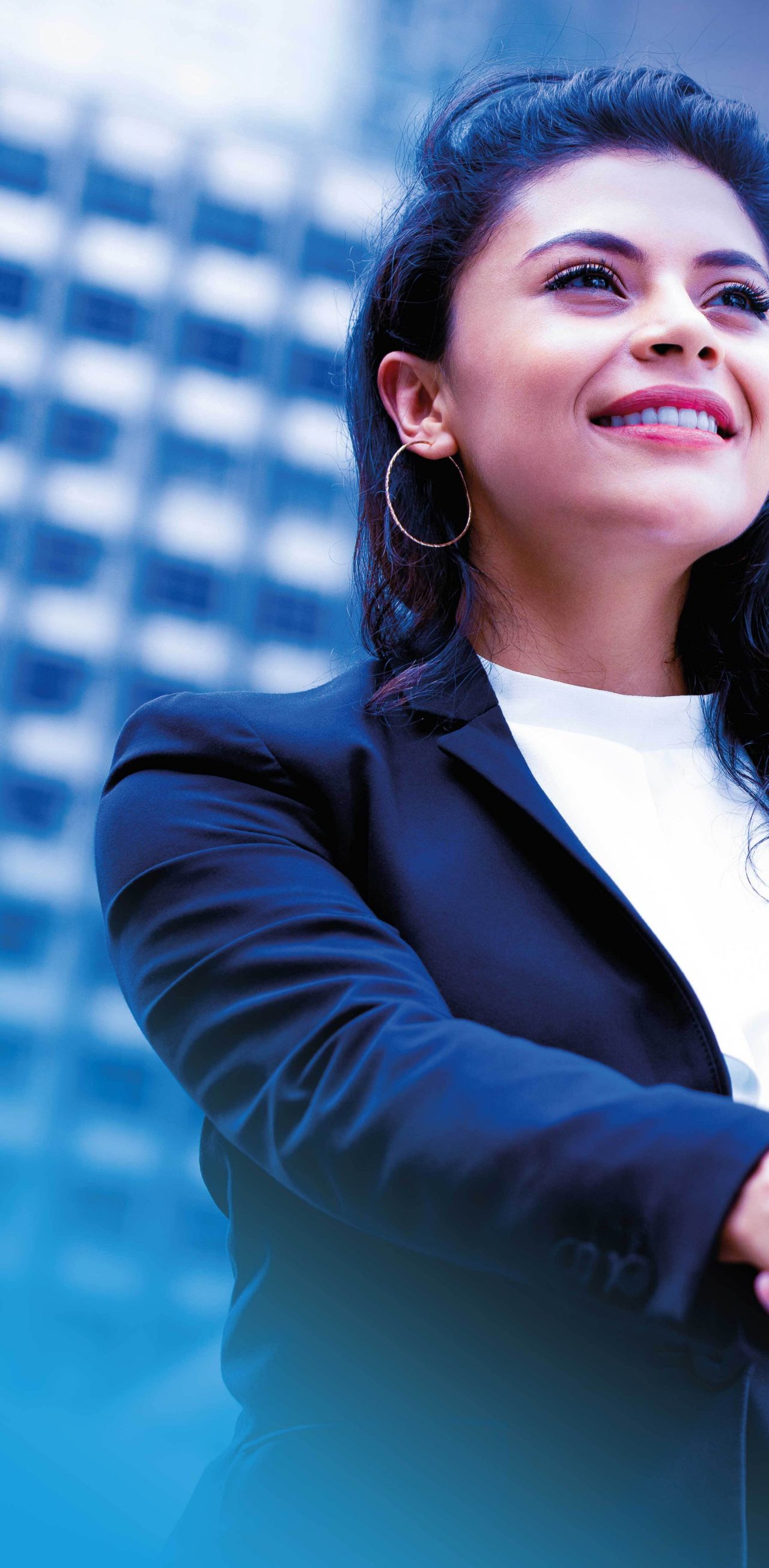 Businesswoman shaking someone's hand