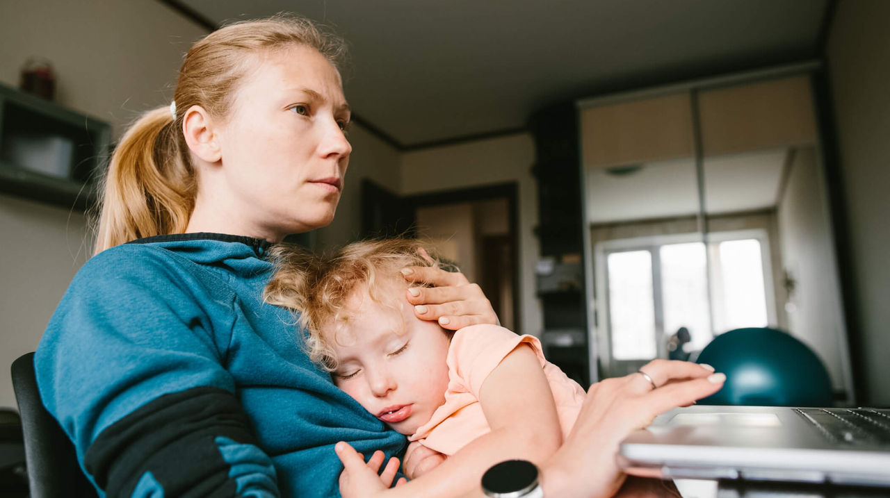 ukraine woman working from home